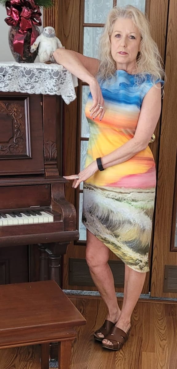 Felicia Dress - Lake Breeze by Barbara J Zipperer 