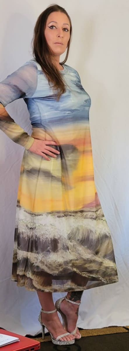 Daniela Maxi Dress - Lake Breeze by Barbara J Zipperer, Image 4.