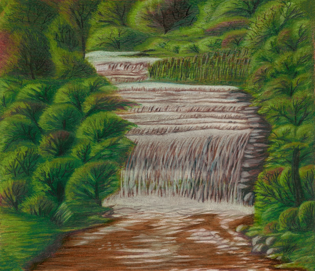 Fonferek Glen Waterfalls by Barbara J Zipperer 