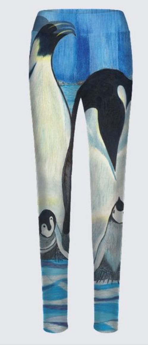 JACKIE LEGGINGS - PENGUIN TWINS by Barbara J Zipperer  Image: DISCONTINUED