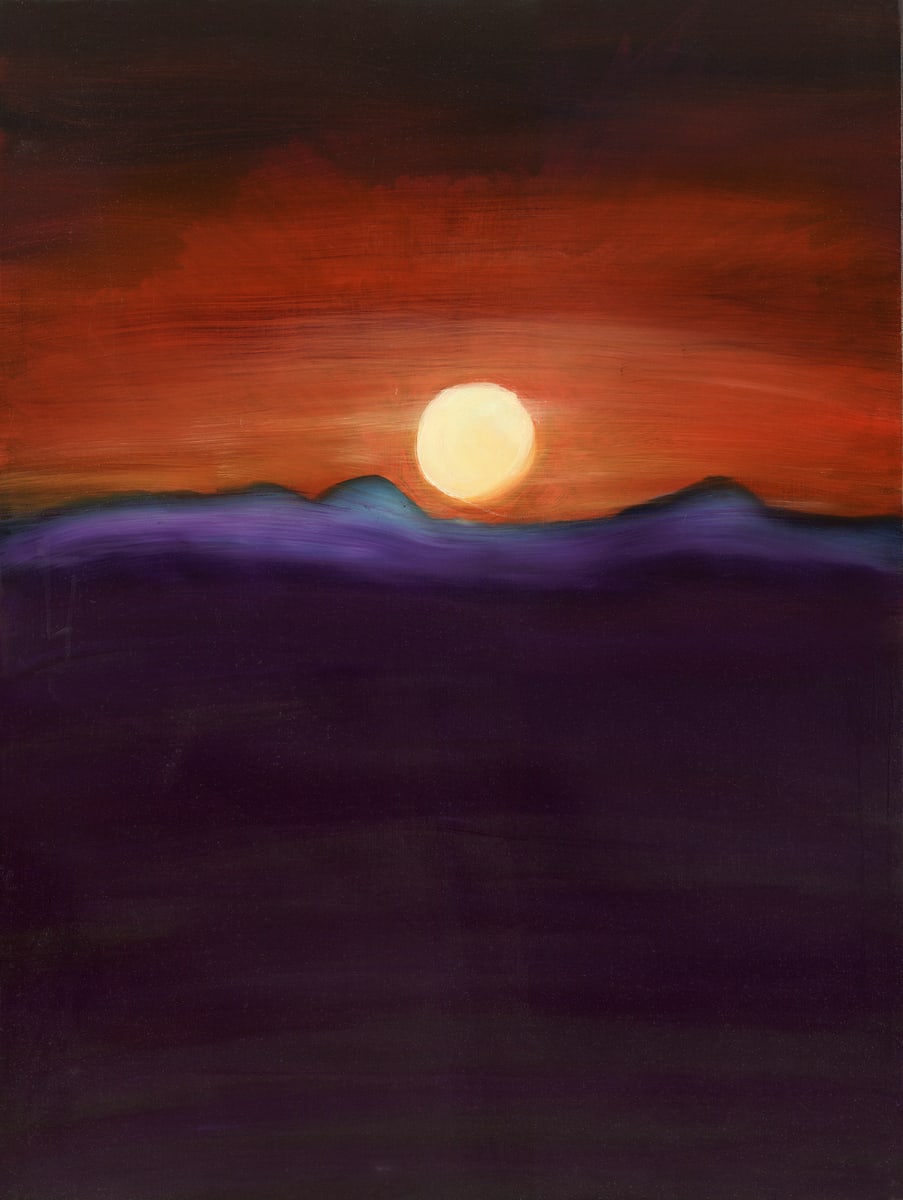 Orange Full Moon by Barbara J Zipperer 