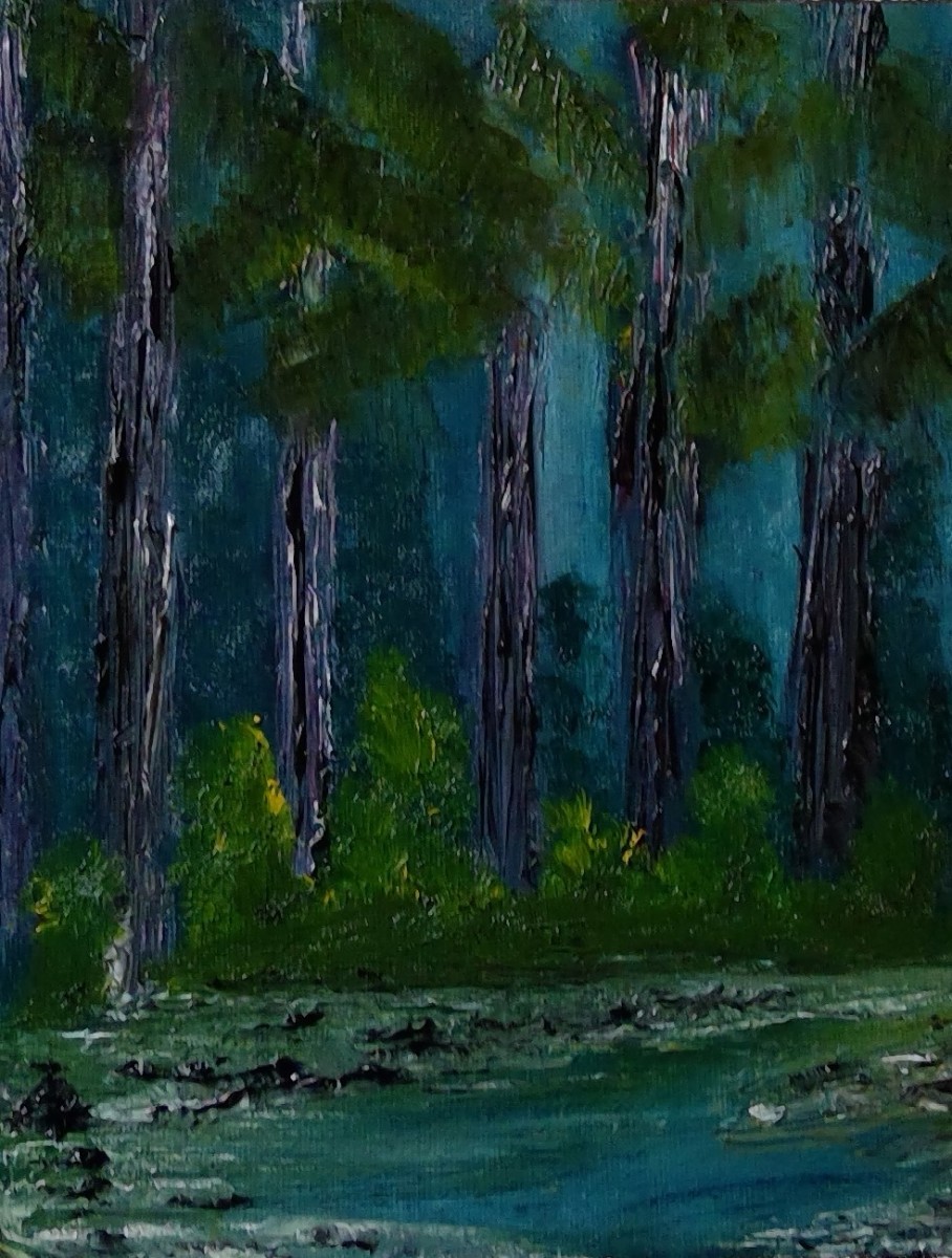 Secluded Forest SM  (Emerald Forest) by Barbara J Zipperer 