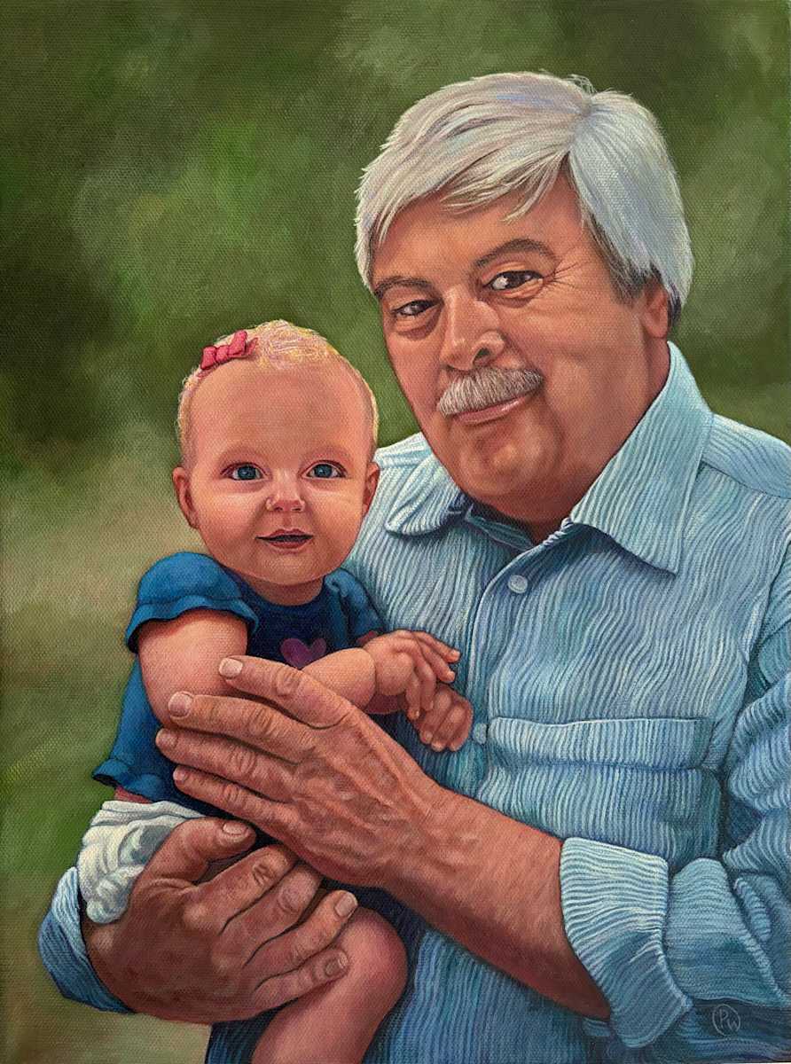 Untitled by Paige Wallis  Image: Commission: Grandfather and Grandaughter
