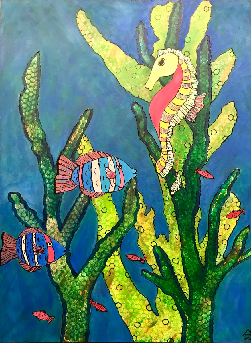 Consulting the Sage  Image: Consulting The Sage, 40”x 30”, acrylic on canvas, Pat House