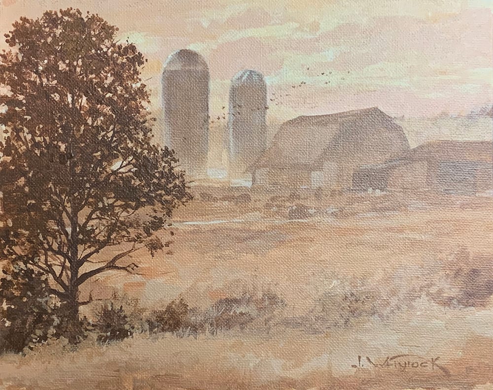 Autumn Farm by John Whytock - Oak Rose Studio 