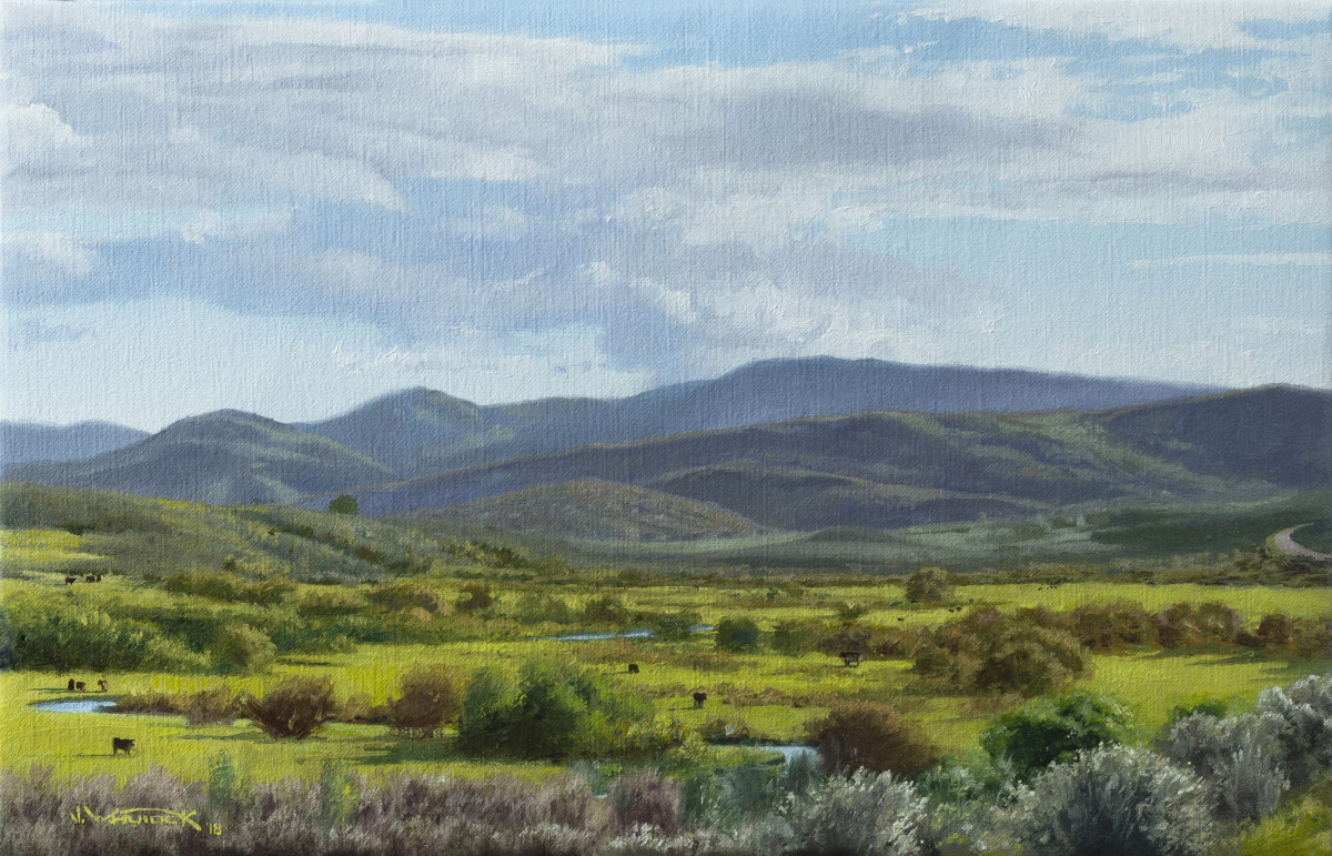 Bucolic Valley by John Whytock - Oak Rose Studio 