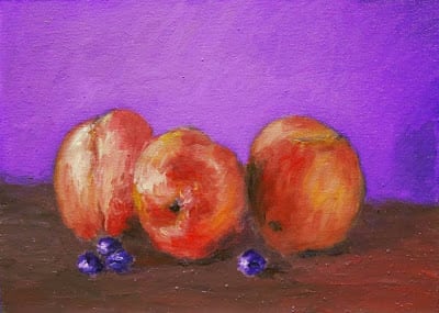 Nectarines and Blueberries by Ari Constancio 