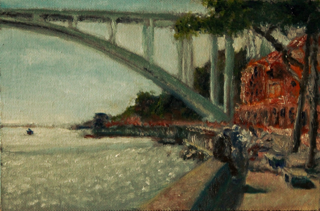 Walking by Arrabida Bridge by Ari Constancio 