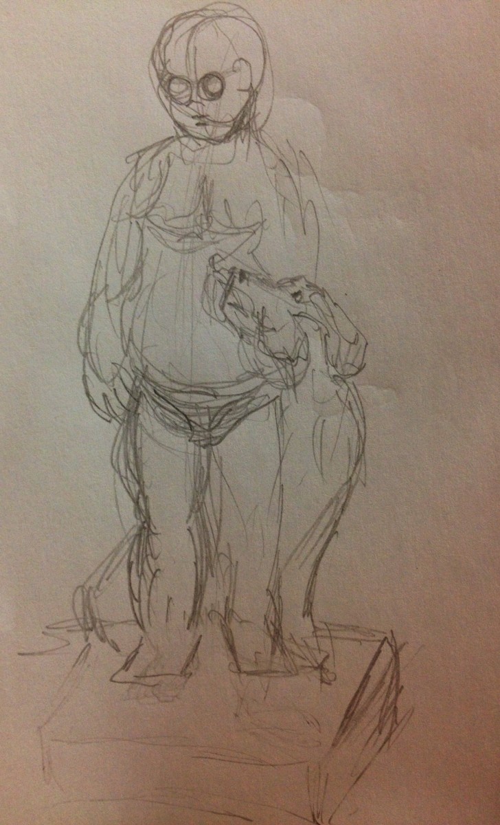 Boy with Dog by Richard Becker 