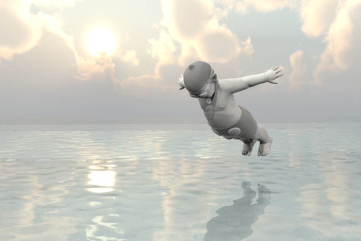 Baby Dive by Richard Becker 