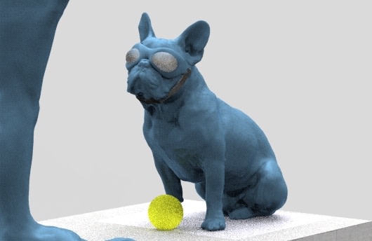 Queen with French Bully by Richard Becker 