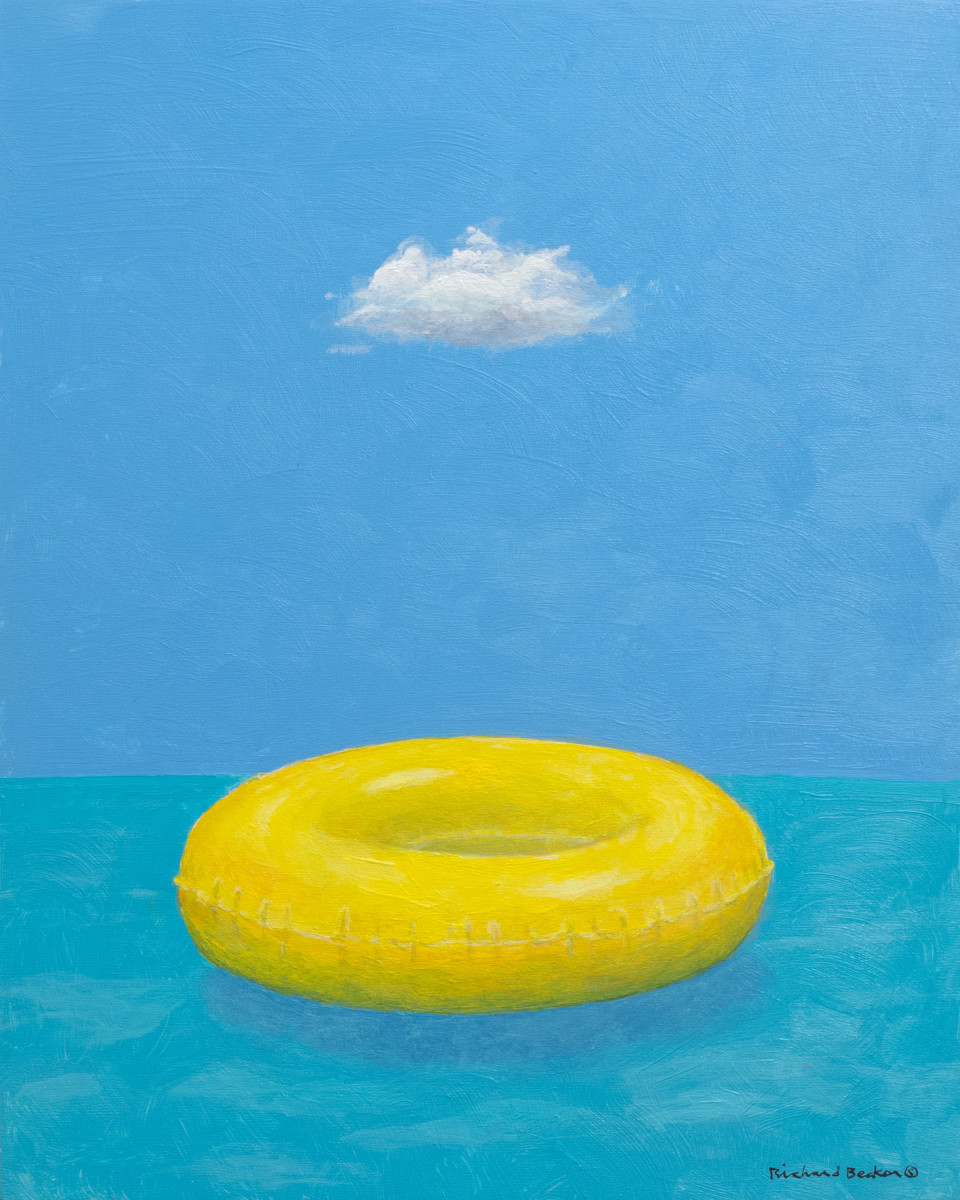 Blue Skies and Yellow Float by Richard Becker 