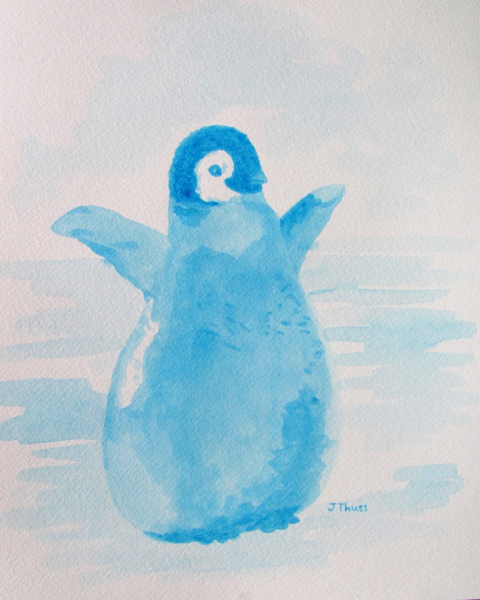 Baby Blue Penguin by Jane Thuss 