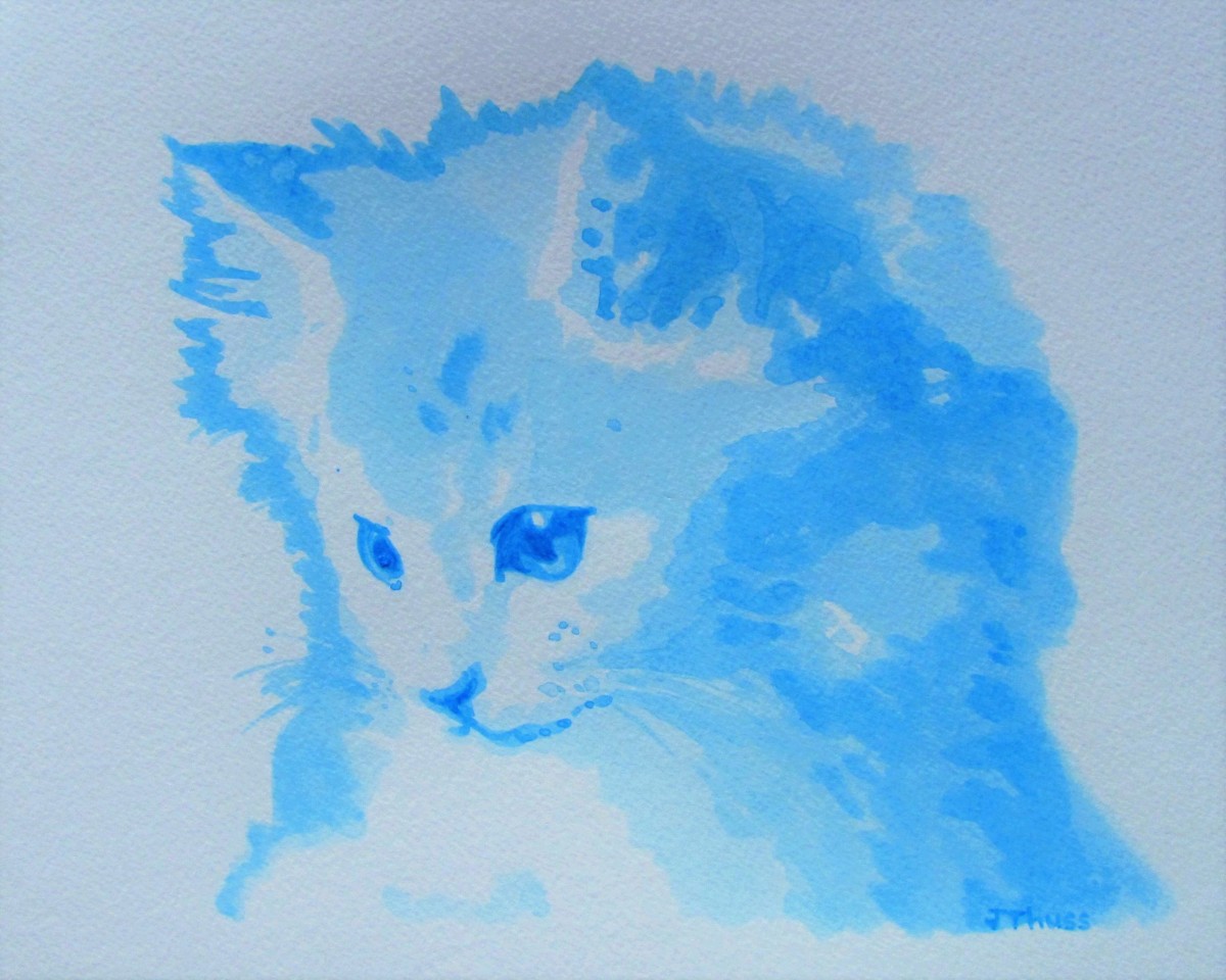 Blue Kitten by Jane Thuss 