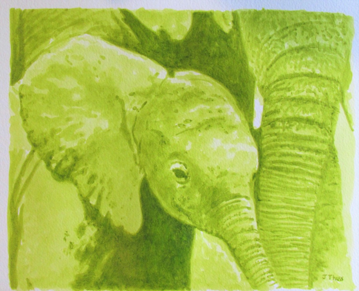 Green Elephants by Jane Thuss 