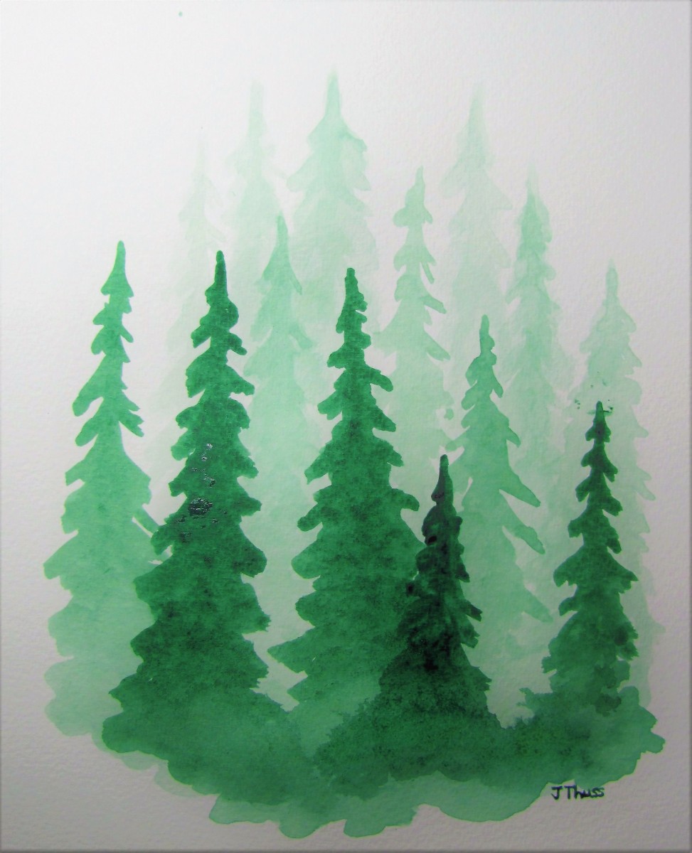 Green Forest by Jane Thuss 