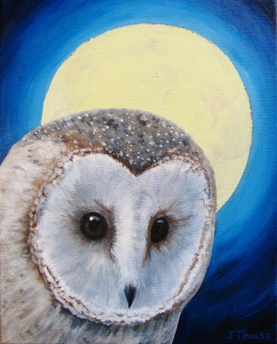 Owl in the Moonlight by Jane Thuss 