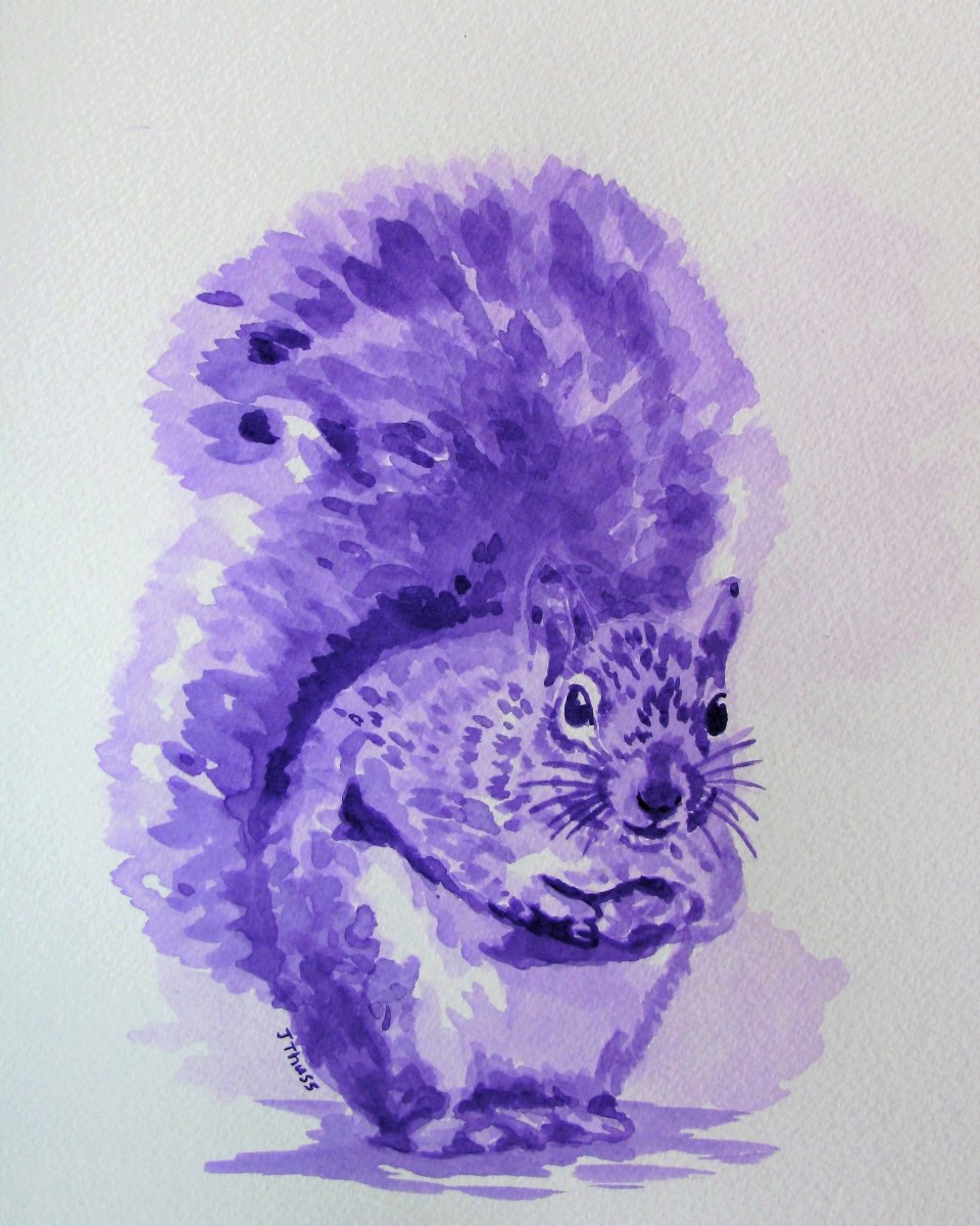 Purple Squirrel by Jane Thuss 