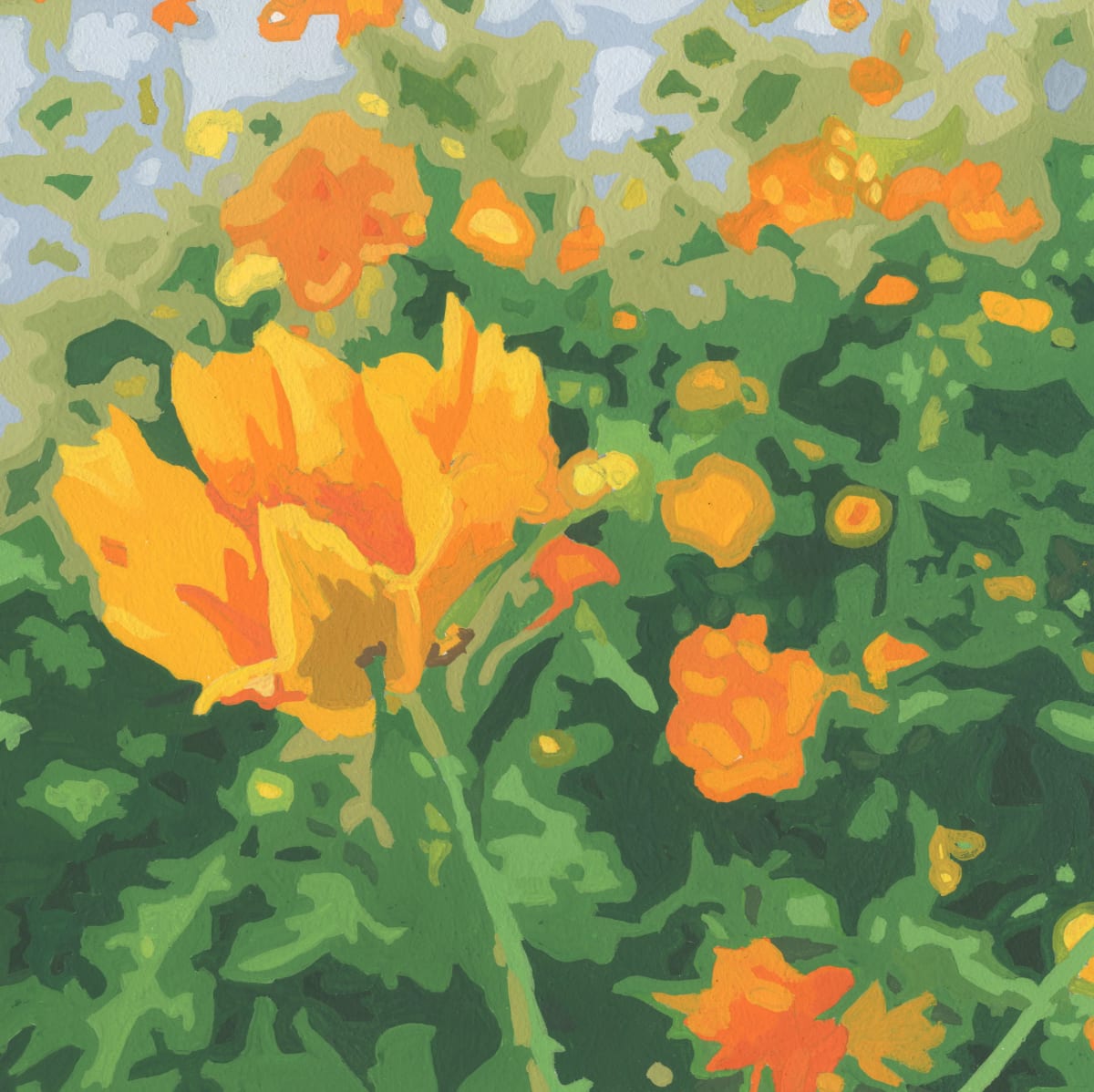 Wildflower Composition (California Poppy #16) by James Oliver 