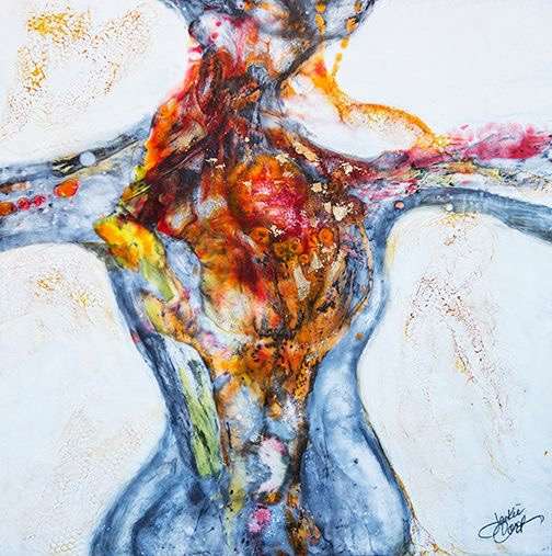 A Fire Within by Jackie Cort  Image: Encaustic /Women's March