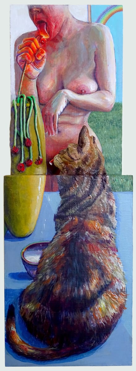 Portrait with Cat by Catalina Viejo Lopez de Roda 