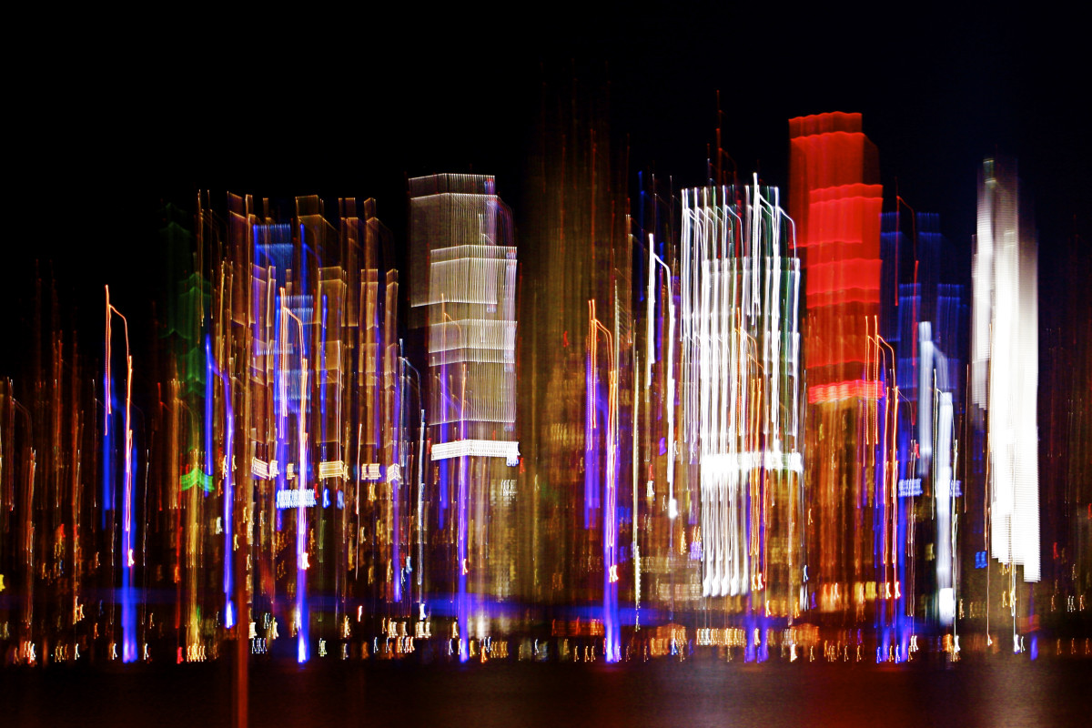 Miami  Neon Abstract by Rochelle Berman 