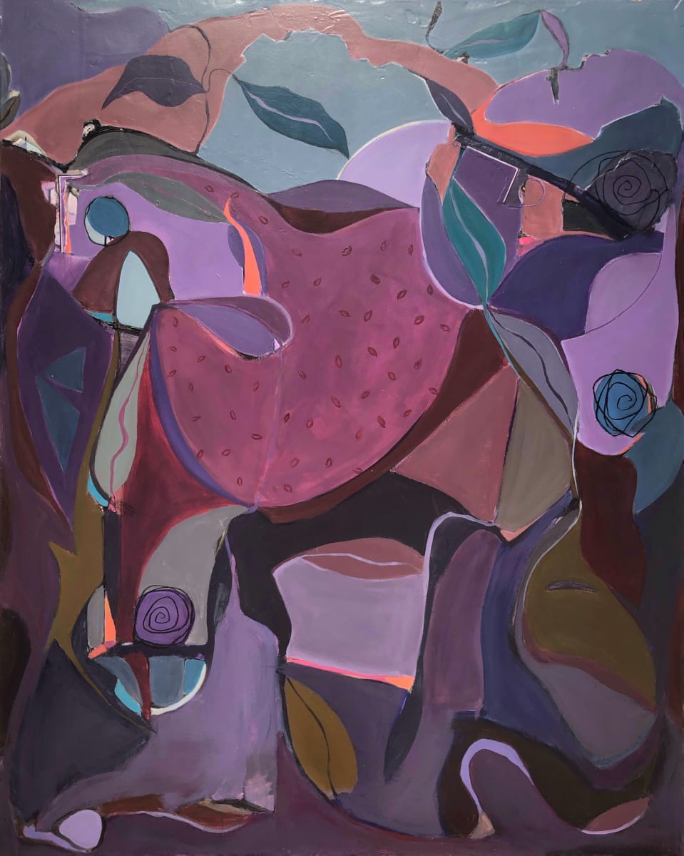 Going Plum Crazy in the Garden by JL Schwartz Art, Image 1.