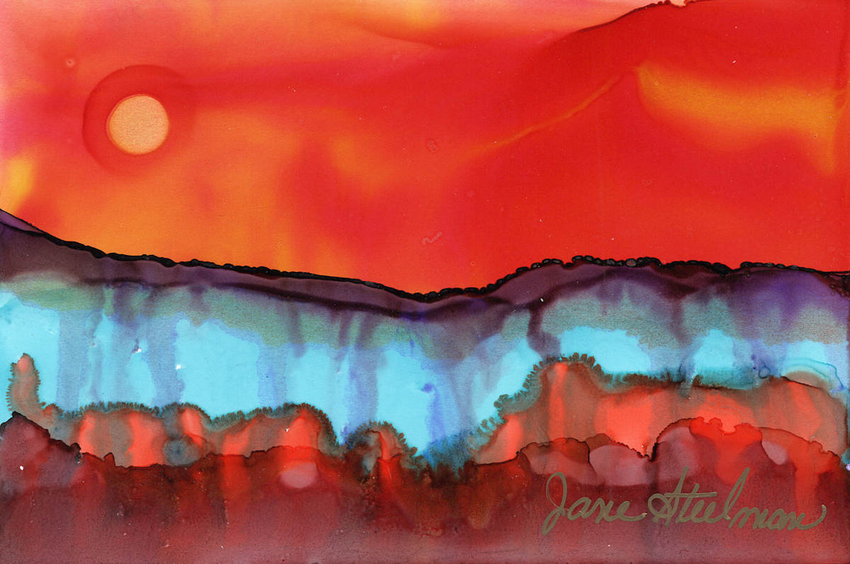 Alcohol Ink 23 by Jane D. Steelman 
