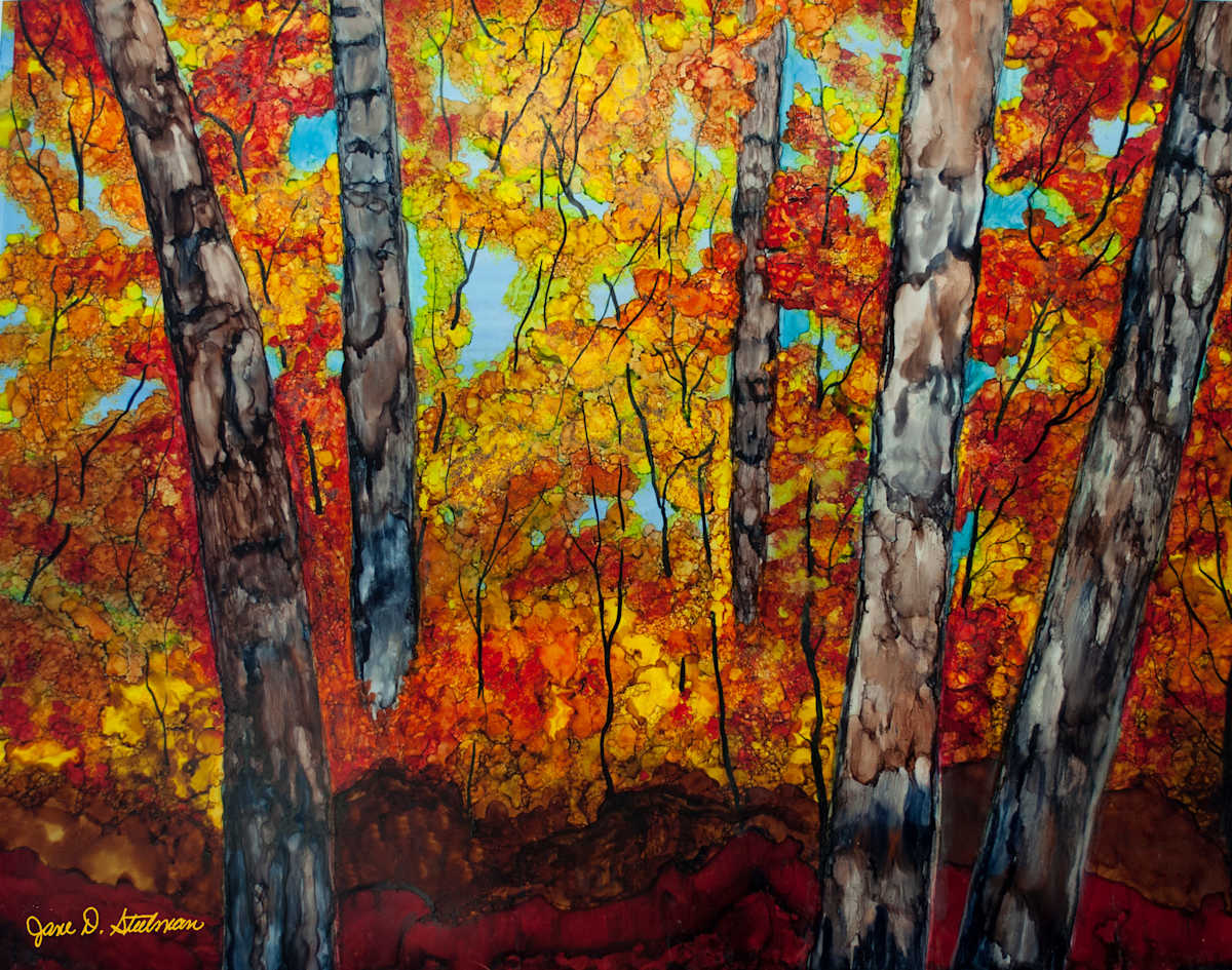 Fiery Fantasy Forest by Jane D. Steelman, Image 1.