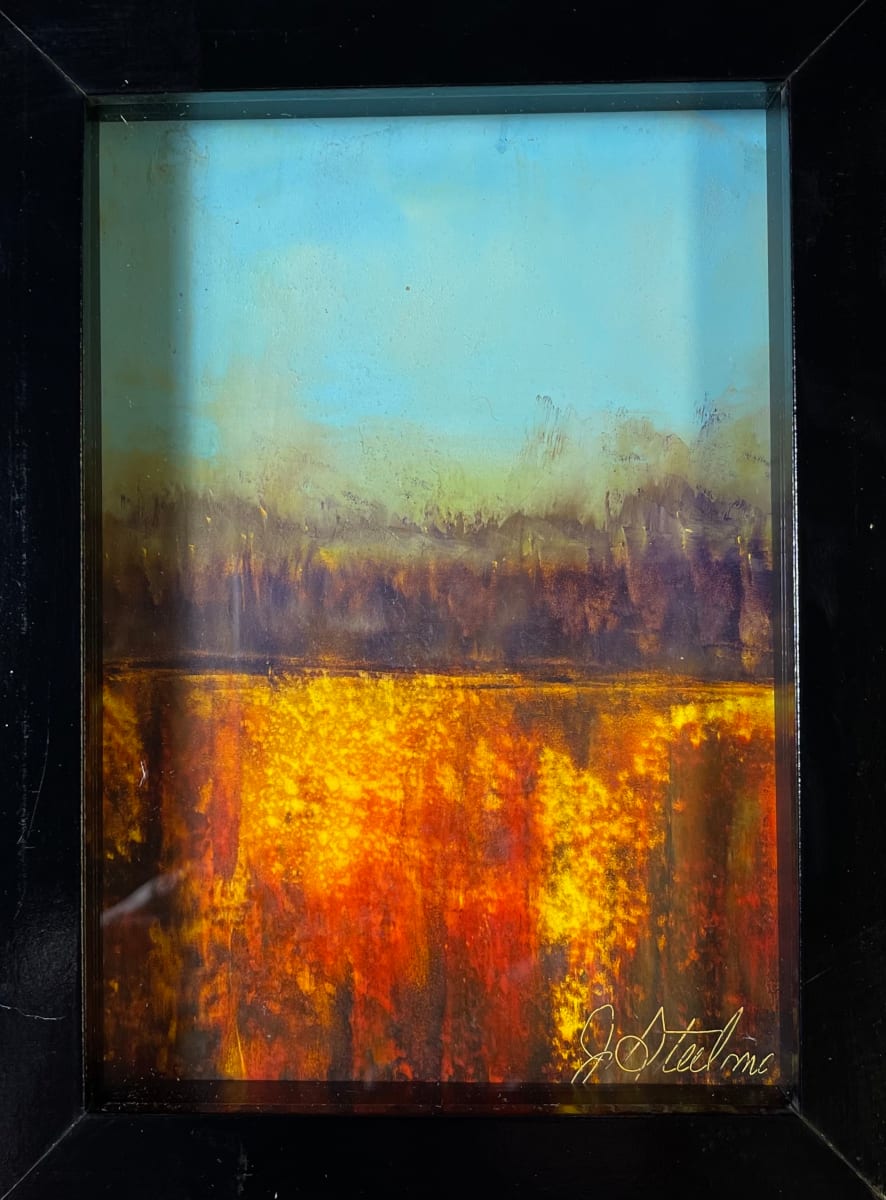 Fire Falls: Oil & Cold Wax 6 by Jane D. Steelman, Image 3.