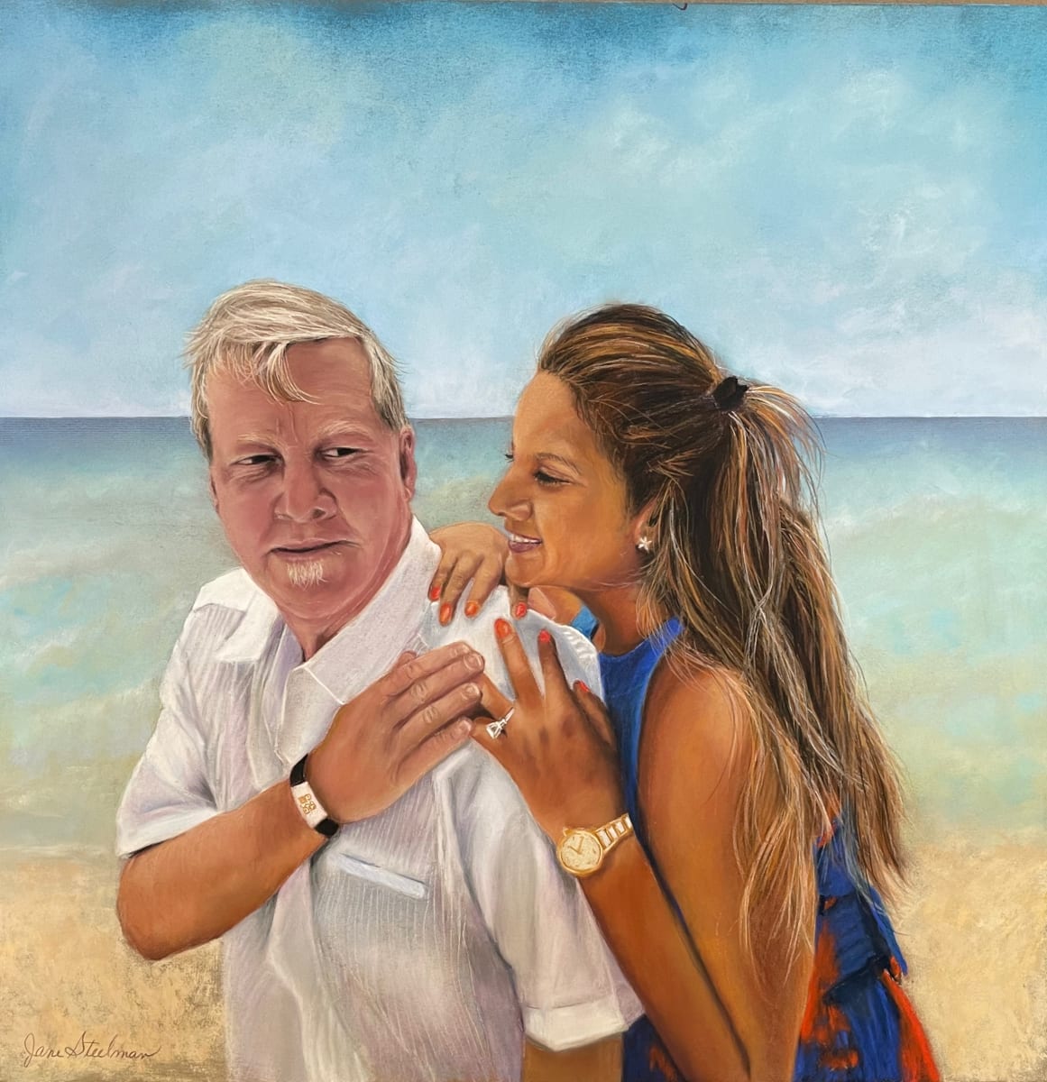 Commission: Sam & Norma in Cancun by Jane D. Steelman 