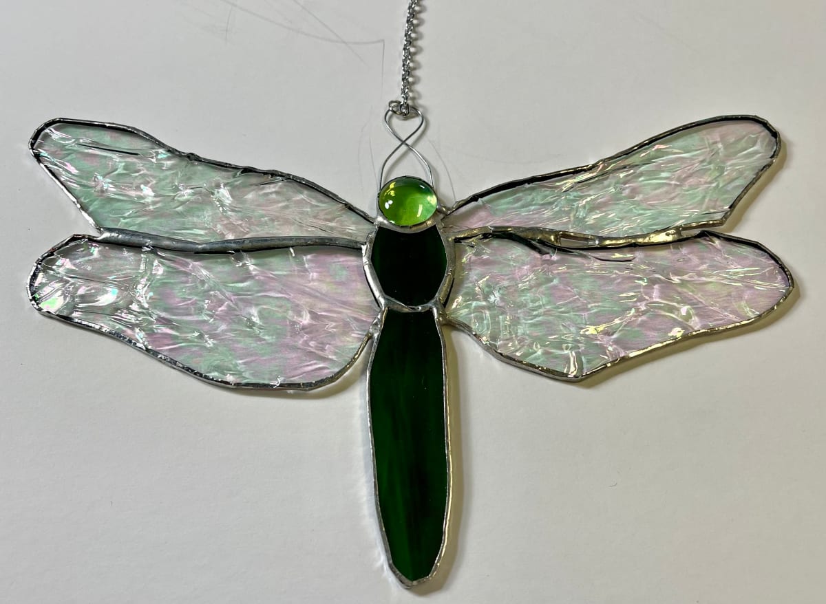 Stained Glass Dragonfly 1 by Jane D. Steelman 