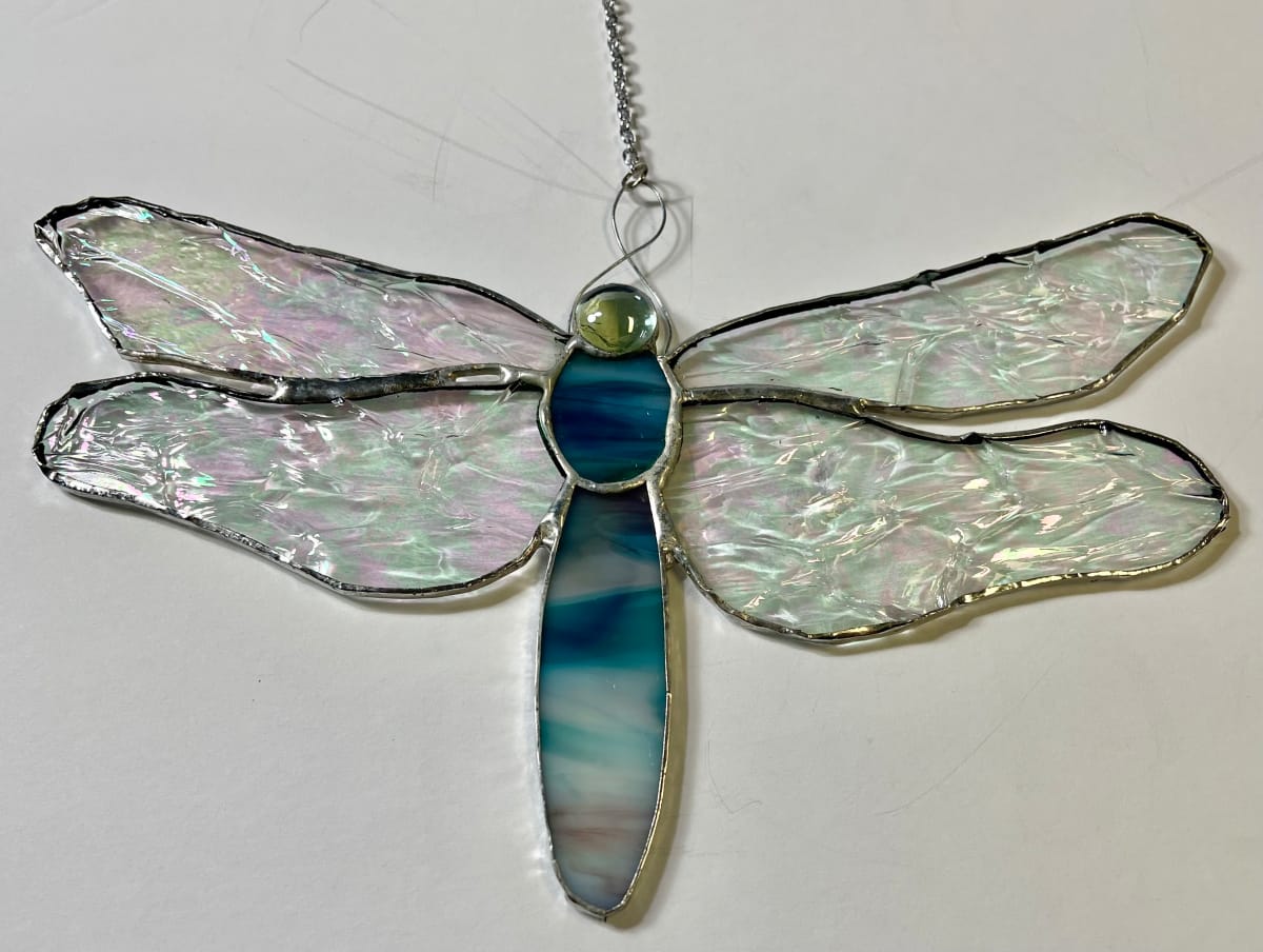 Stained Glass Dragonfly 2 by Jane D. Steelman 