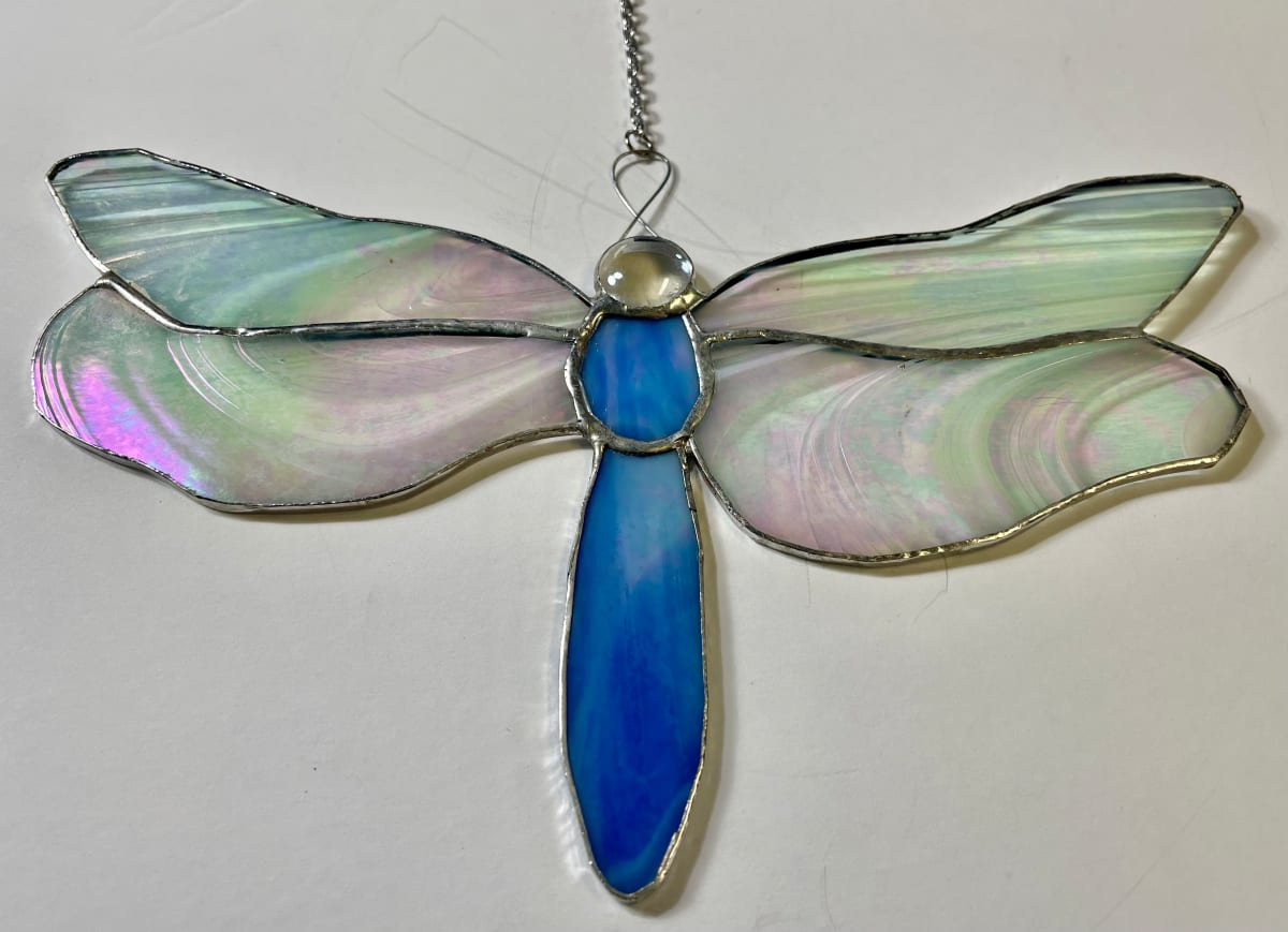 Stained Glass Dragonfly 6 by Jane D. Steelman 