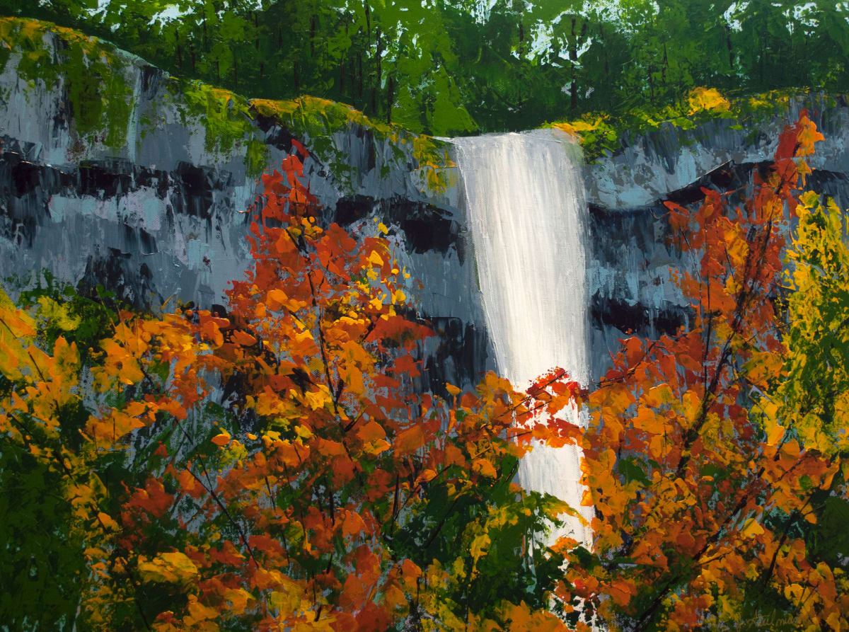 Autumn Waterfall by Jane D. Steelman 