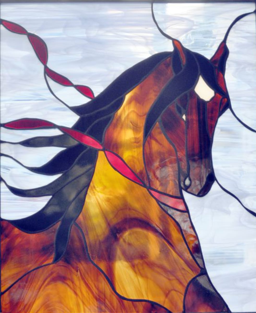 Stained Glass Horse by Jane D. Steelman 