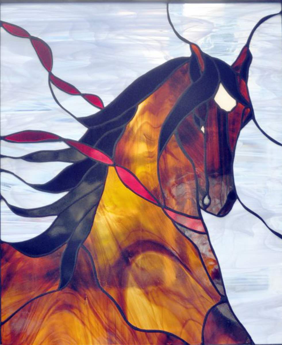 Stained Glass Horse by Jane D. Steelman, Image 2.