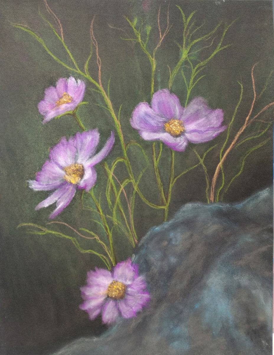 Purple Wildflowers by Jane D. Steelman 