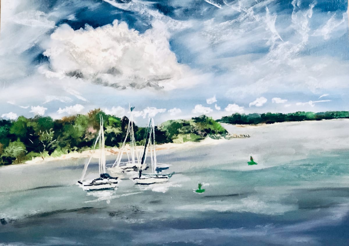 View from Sag Harbor Wharf by Lisa Rose Fine Art 