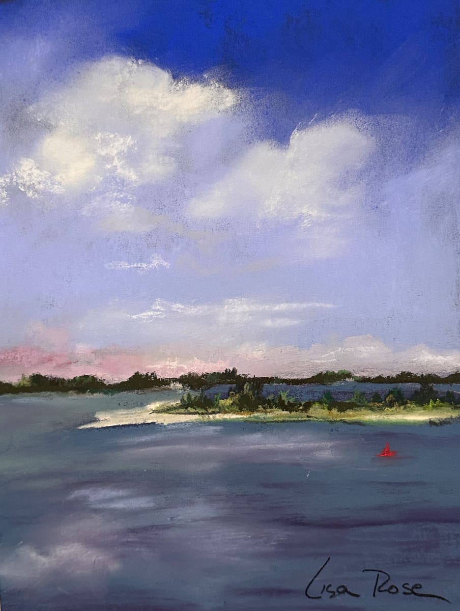 View from East Hampton Town Dock by Lisa Rose Fine Art 