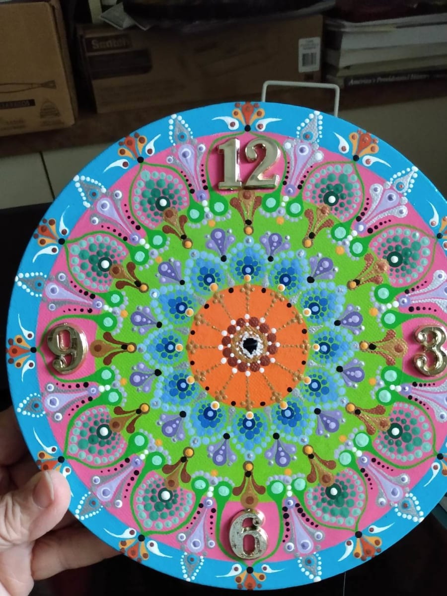 Vagabond by Terri Martinez  Image: 8" Mandala Clock 
