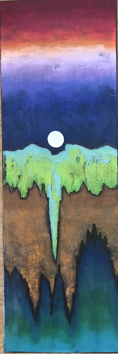 Moon over Gaia by Debra Sutherland Core  Fine Art 