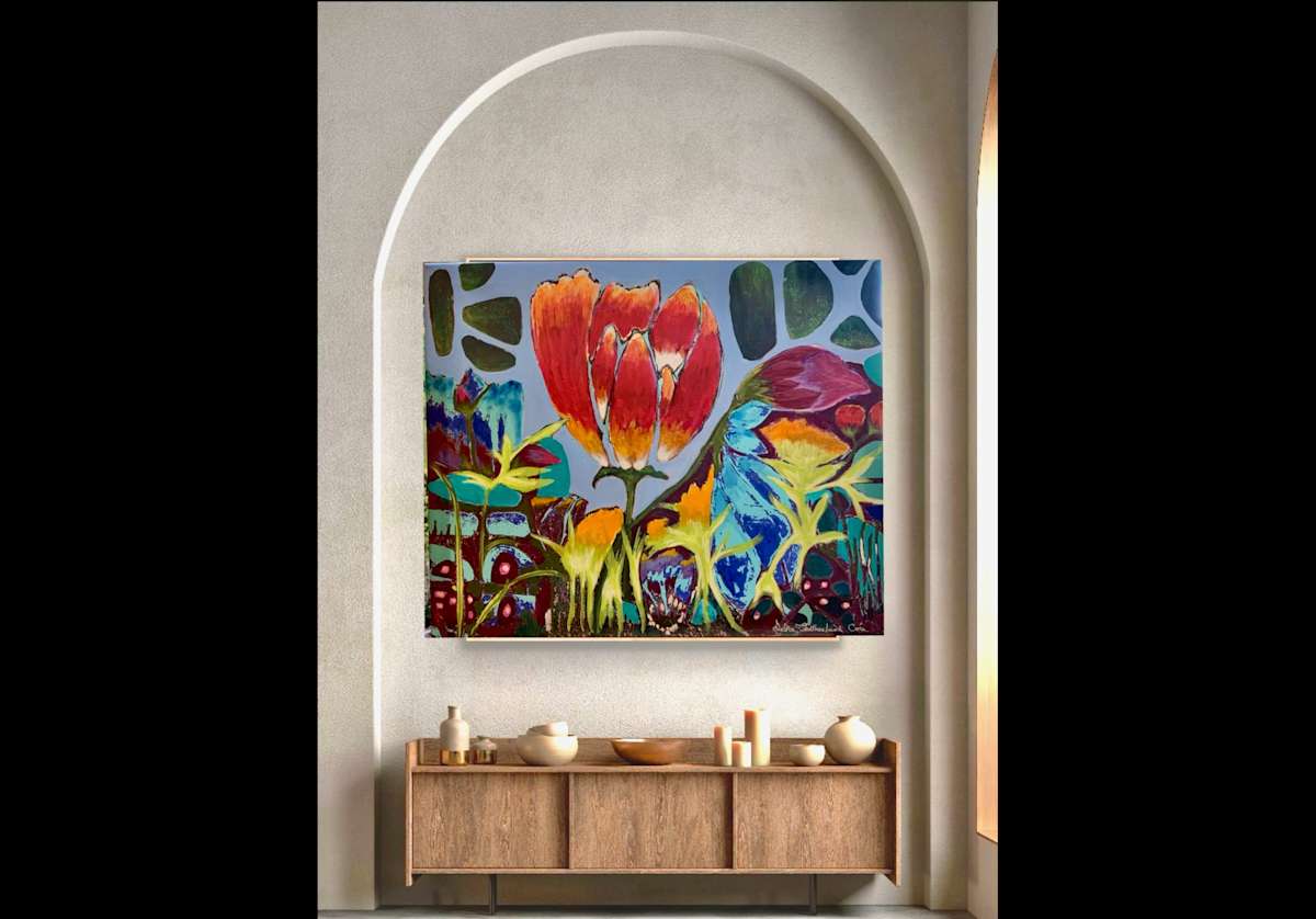 Flowers for Peace by Debra Sutherland Core  Fine Art 