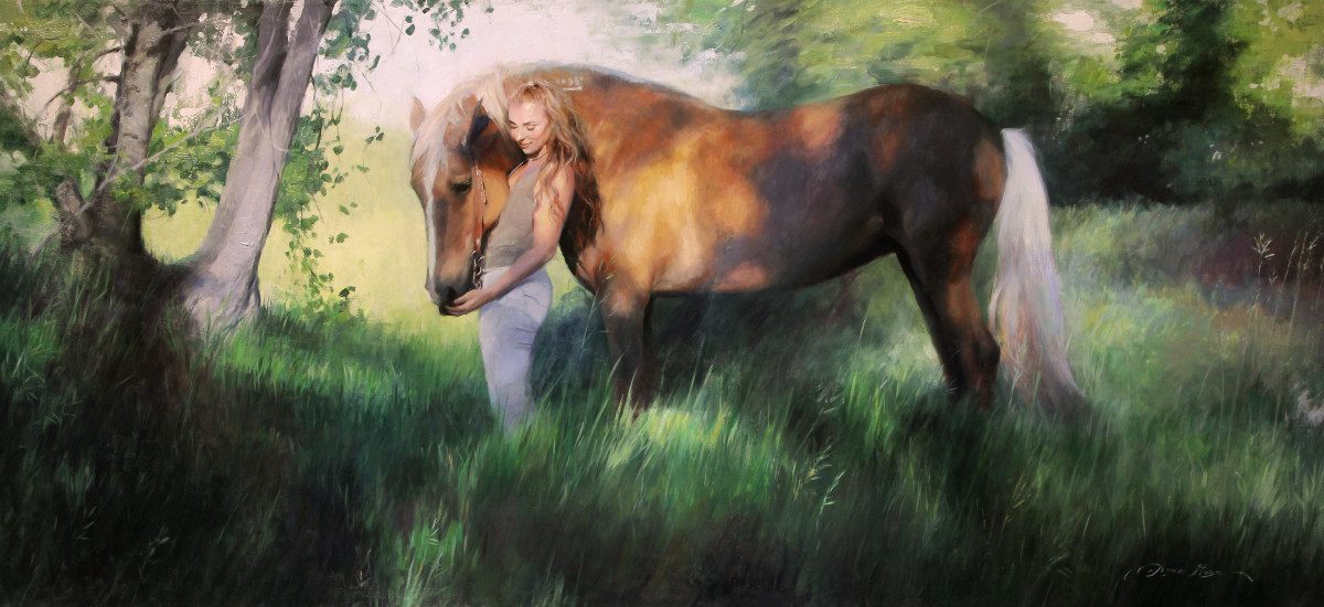 Alix and Stella (A Girl and Her Mustang) by Anna Rose Bain 