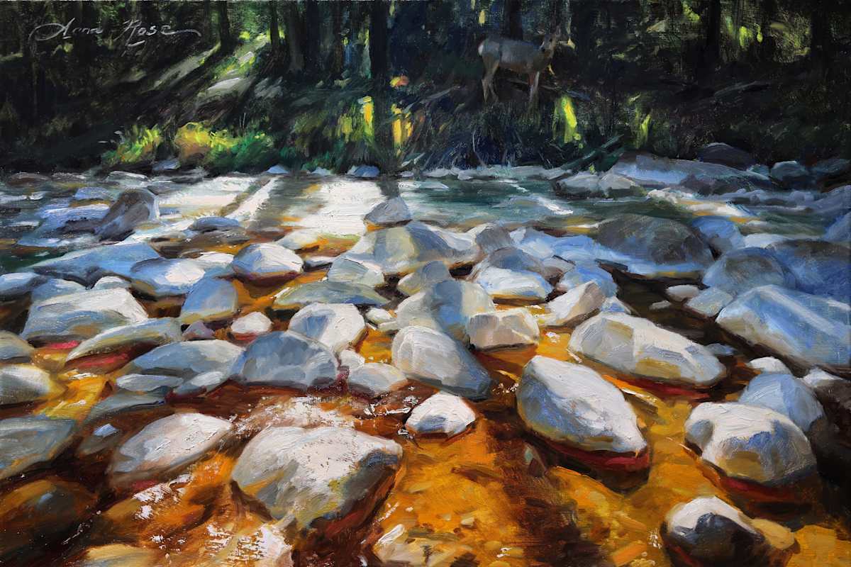 Long Shadows at the Stream by Anna Rose Bain, Image 1.