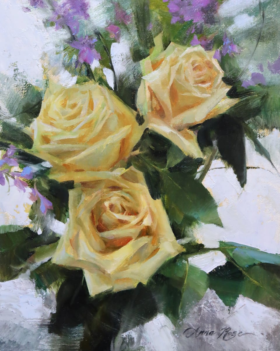 Roses in Outdoor Light  Image: Painted at the Broadmoor Art Experience, July 2021