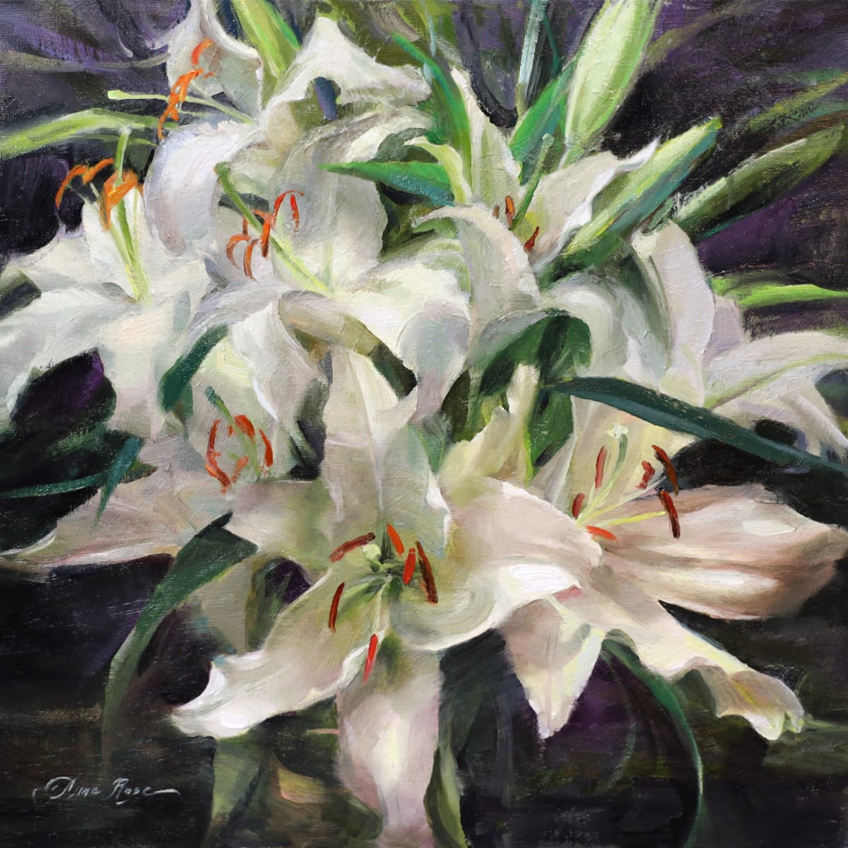 Winter Lilies by Anna Rose Bain 