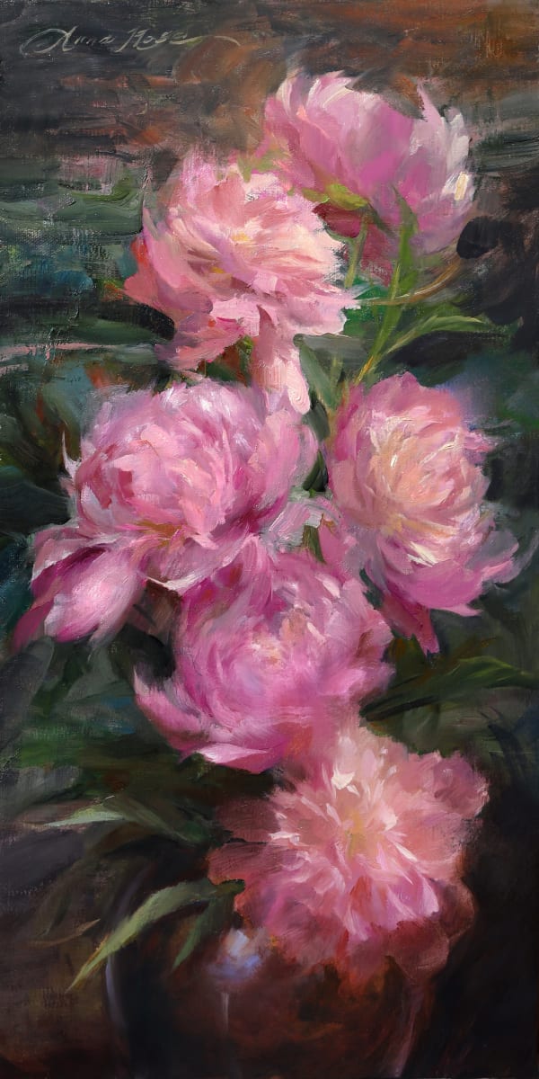 Cascading Peonies by Anna Rose Bain 