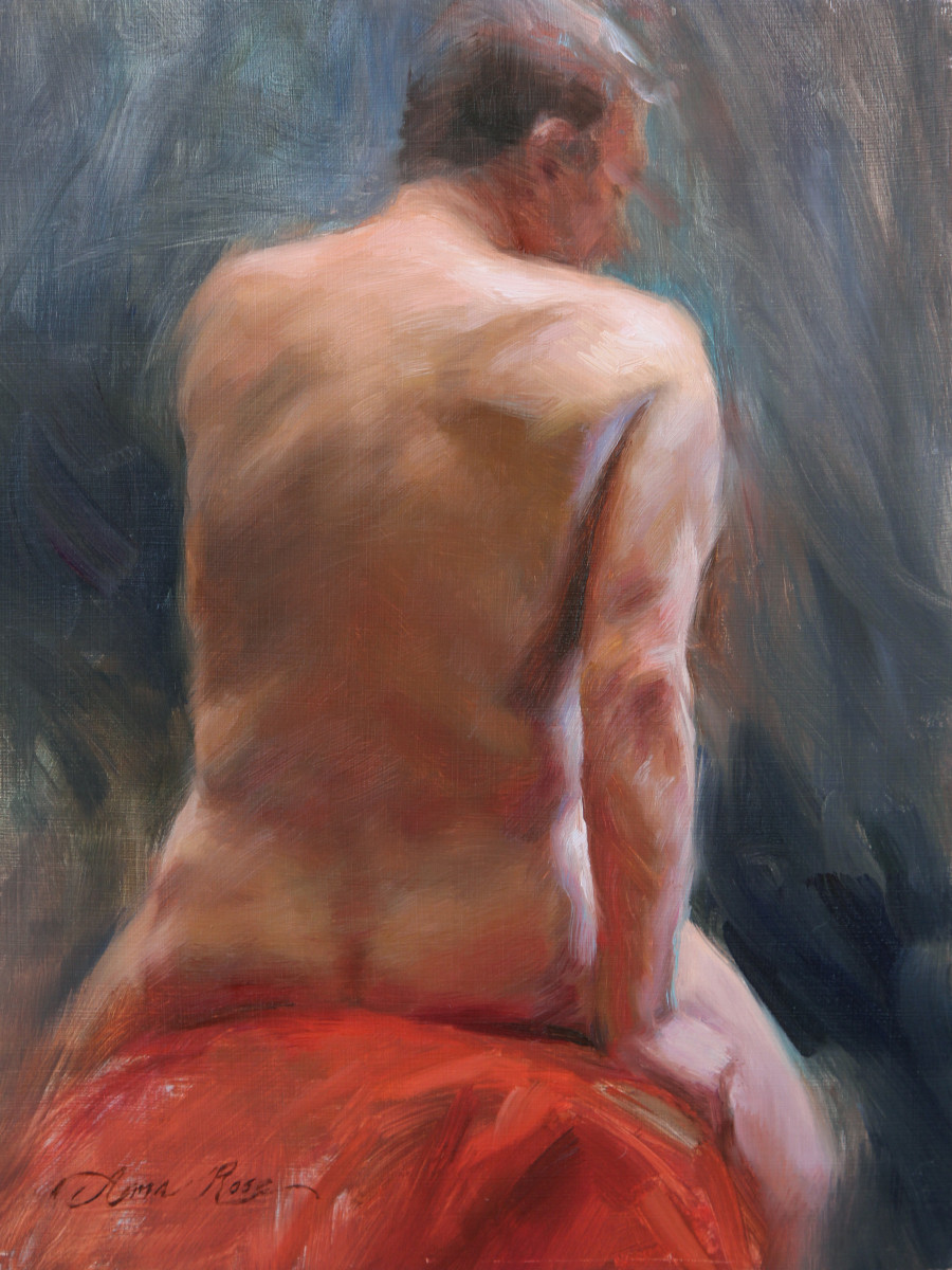 Male Back Study by Anna Rose Bain 