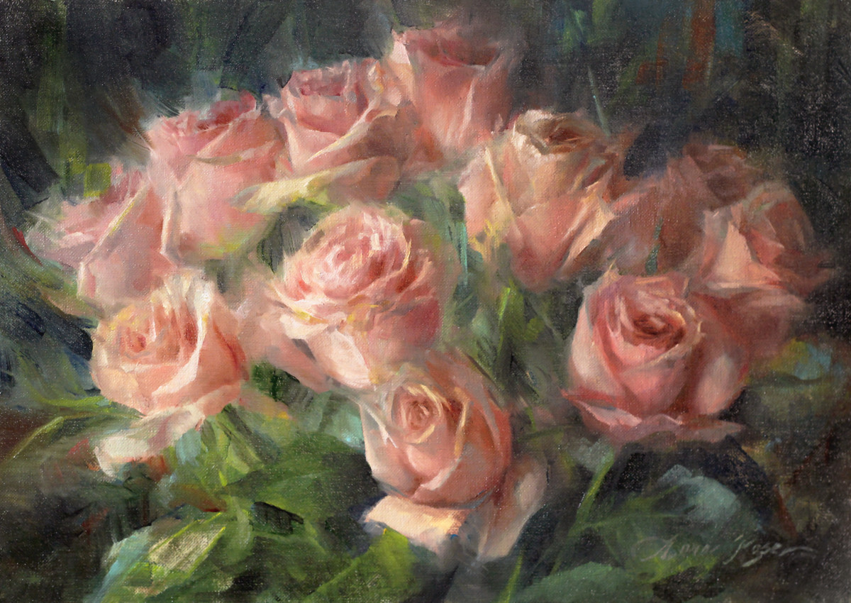 Pale Roses by Anna Rose Bain 